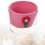 Maxbell Small Pet Hammock Comfortable Pet House Hanging Bed for Home Use Yard Garden Pink