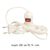 Maxbell E27 Light Socket with Wire E27 Lamp Base for Desktop Hallway Home Decoration 2m