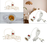 Maxbell E27 Light Socket with Wire E27 Lamp Base for Desktop Hallway Home Decoration 2m