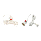 Maxbell E27 Light Socket with Wire E27 Lamp Base for Desktop Hallway Home Decoration 2m