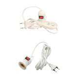 Maxbell E27 Light Socket with Wire E27 Lamp Base for Desktop Hallway Home Decoration 2m