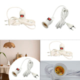 Maxbell E27 Light Socket with Wire E27 Lamp Base for Desktop Hallway Home Decoration 2m