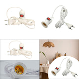 Maxbell E27 Light Socket with Wire E27 Lamp Base for Desktop Hallway Home Decoration 2m