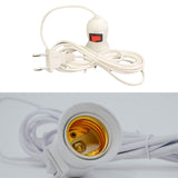 Maxbell E27 Light Socket with Wire E27 Lamp Base for Desktop Hallway Home Decoration 2m