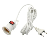 Maxbell E27 Light Socket with Wire E27 Lamp Base for Desktop Hallway Home Decoration 4m