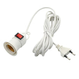 Maxbell E27 Light Socket with Wire E27 Lamp Base for Desktop Hallway Home Decoration 4m