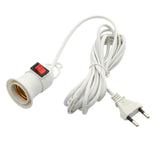 Maxbell E27 Light Socket with Wire E27 Lamp Base for Desktop Hallway Home Decoration 4m