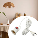 Maxbell E27 Light Socket with Wire E27 Lamp Base for Desktop Hallway Home Decoration 4m