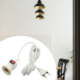 Maxbell E27 Light Socket with Wire E27 Lamp Base for Desktop Hallway Home Decoration 4m