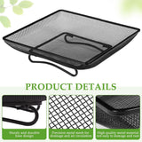 Maxbell Ground Bird Feeder Tray Metal Mesh Square Platform for Squirrel Chicken Deck