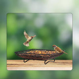 Maxbell Ground Bird Feeder Tray Metal Mesh Square Platform for Squirrel Chicken Deck