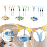 Maxbell Interactive Cat Toy Detachable Unique for Indoor Cats for Ideal Gift Playing Cream yellow