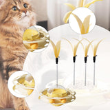 Maxbell Interactive Cat Toy Detachable Unique for Indoor Cats for Ideal Gift Playing Cream yellow