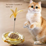 Maxbell Interactive Cat Toy Detachable Unique for Indoor Cats for Ideal Gift Playing Cream yellow