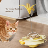Maxbell Interactive Cat Toy Detachable Unique for Indoor Cats for Ideal Gift Playing Cream yellow