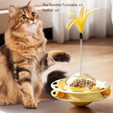 Maxbell Interactive Cat Toy Detachable Unique for Indoor Cats for Ideal Gift Playing Cream yellow