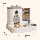 Maxbell Cat Feeder and Water Dispenser Food Bowl Home Floor Gift Indoor Water Feeder