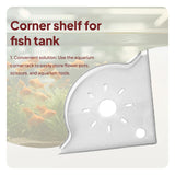 Maxbell Corner Fish Tank Shelf Organizer Coral Frag Holder for Family Adults Friends White