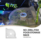Maxbell Corner Fish Tank Shelf Organizer Coral Frag Holder for Family Adults Friends White