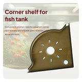 Maxbell Corner Fish Tank Shelf Organizer Coral Frag Holder for Family Adults Friends Yellow