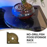 Maxbell Corner Fish Tank Shelf Organizer Coral Frag Holder for Family Adults Friends Yellow