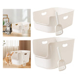 Maxbell Cat Litter Box Cage Accessories High Sided for Small Animals Kitten Hamsters L