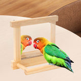 Maxbell Birds Mirror for Cage Hummingbird Bird Perches for Conures Cockatiels Canary