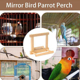 Maxbell Birds Mirror for Cage Hummingbird Bird Perches for Conures Cockatiels Canary