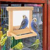Maxbell Birds Mirror for Cage Hummingbird Bird Perches for Conures Cockatiels Canary