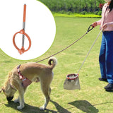 Maxbell Dog Poops Catcher Pet Waste Picker for Grass Walking Large Medium Small Pets orange
