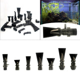Maxbell Fish Tank Duckbill Nozzle for Circulating Pump Adjustable Black Water Outlet Length 90mm
