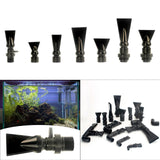 Maxbell Fish Tank Duckbill Nozzle for Circulating Pump Adjustable Black Water Outlet Length 90mm