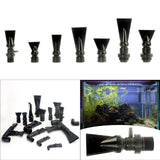 Maxbell Fish Tank Duckbill Nozzle for Circulating Pump Adjustable Black Water Outlet Length 90mm