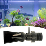 Maxbell Fish Tank Duckbill Nozzle for Circulating Pump Adjustable Black Water Outlet Length 90mm