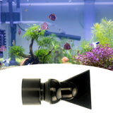 Maxbell Fish Tank Duckbill Nozzle for Circulating Pump Adjustable Black Water Outlet Length 63mm