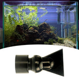 Maxbell Fish Tank Duckbill Nozzle for Circulating Pump Adjustable Black Water Outlet Length 63mm