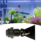 Maxbell Fish Tank Duckbill Nozzle for Circulating Pump Adjustable Black Water Outlet Length 103mm