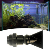 Maxbell Fish Tank Duckbill Nozzle for Circulating Pump Adjustable Black Water Outlet Length 103mm