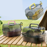 Maxbell Large Hamster Cage Small Animal Travel Case for Guinea Pigs Gerbils Hedgehog black