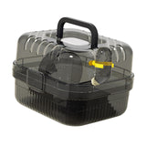 Maxbell Large Hamster Cage Small Animal Travel Case for Guinea Pigs Gerbils Hedgehog black