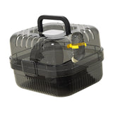 Maxbell Large Hamster Cage Small Animal Travel Case for Guinea Pigs Gerbils Hedgehog black