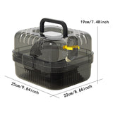 Maxbell Large Hamster Cage Small Animal Travel Case for Guinea Pigs Gerbils Hedgehog black