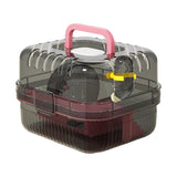 Maxbell Large Hamster Cage Small Animal Travel Case for Guinea Pigs Gerbils Hedgehog pink