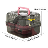 Maxbell Large Hamster Cage Small Animal Travel Case for Guinea Pigs Gerbils Hedgehog pink