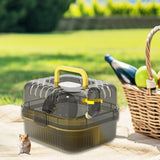 Maxbell Large Hamster Cage Small Animal Travel Case for Guinea Pigs Gerbils Hedgehog yellow