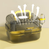 Maxbell Large Hamster Cage Small Animal Travel Case for Guinea Pigs Gerbils Hedgehog yellow