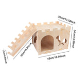 Maxbell Hamster House and Habitat Cage Accessories for Dwarf Mice Chinchilla Hamster