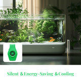 Maxbell Aquarium Small Fan Fish Tank Cooling Fan for Hamsters Freshwater Saltwater Green