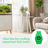 Maxbell Aquarium Small Fan Fish Tank Cooling Fan for Hamsters Freshwater Saltwater Green