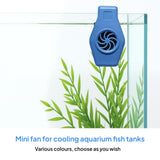 Maxbell Aquarium Small Fan Fish Tank Cooling Fan for Hamsters Freshwater Saltwater blue
